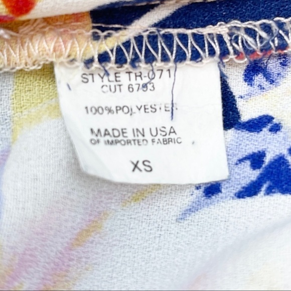 THREE EIGHTY TWO REVOLVE Blue Floral Surplice Top - Picture 7 of 7